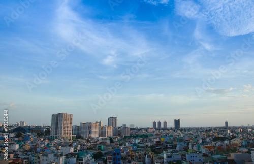 ho chi minh city urban in the morning