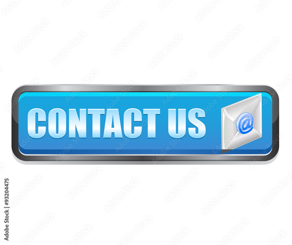 Contact us button with email icon vector image Contact us button with email icon vector image