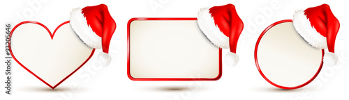 Karten Set mit Weihnachtsmütze