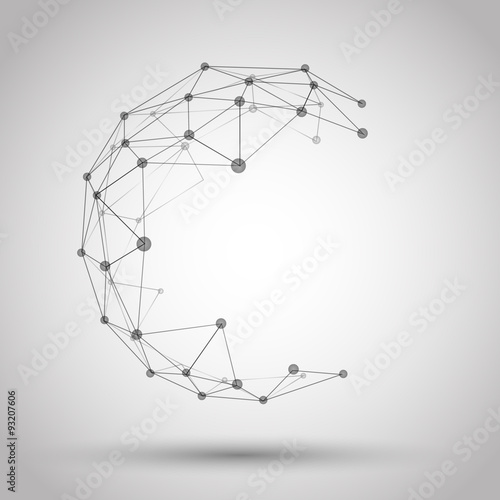 3d geometric vector background for business or science presentation.