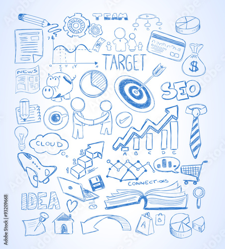 Modern Abstract background with hand drawn doodle sketches for Backgrounds
