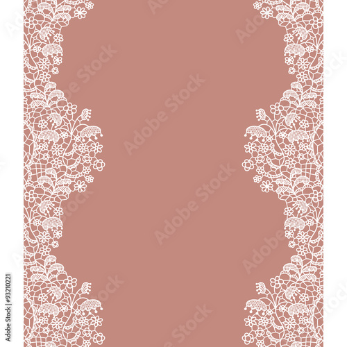 Lacy wedding invitation card.