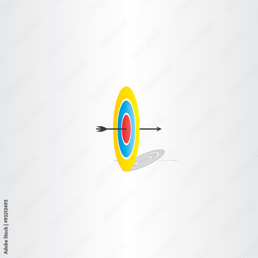arrow and target sign vector logo