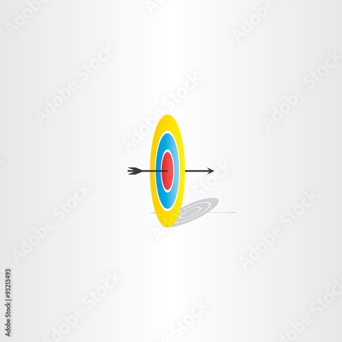 arrow and target sign vector logo