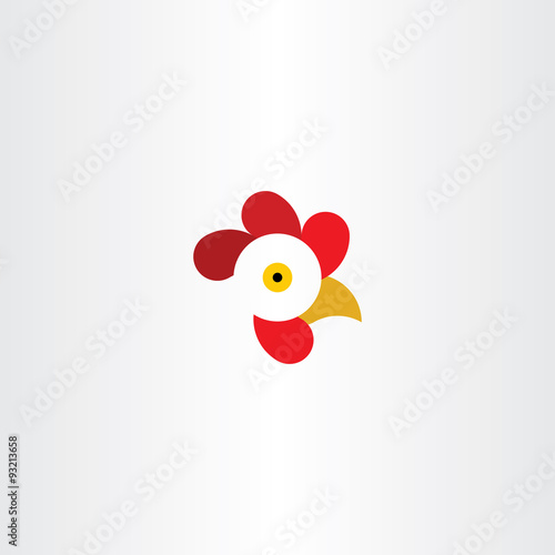 chicken or rooster head logo vector