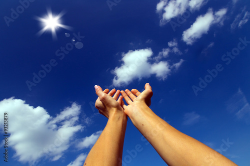 Hands reach for the sky
