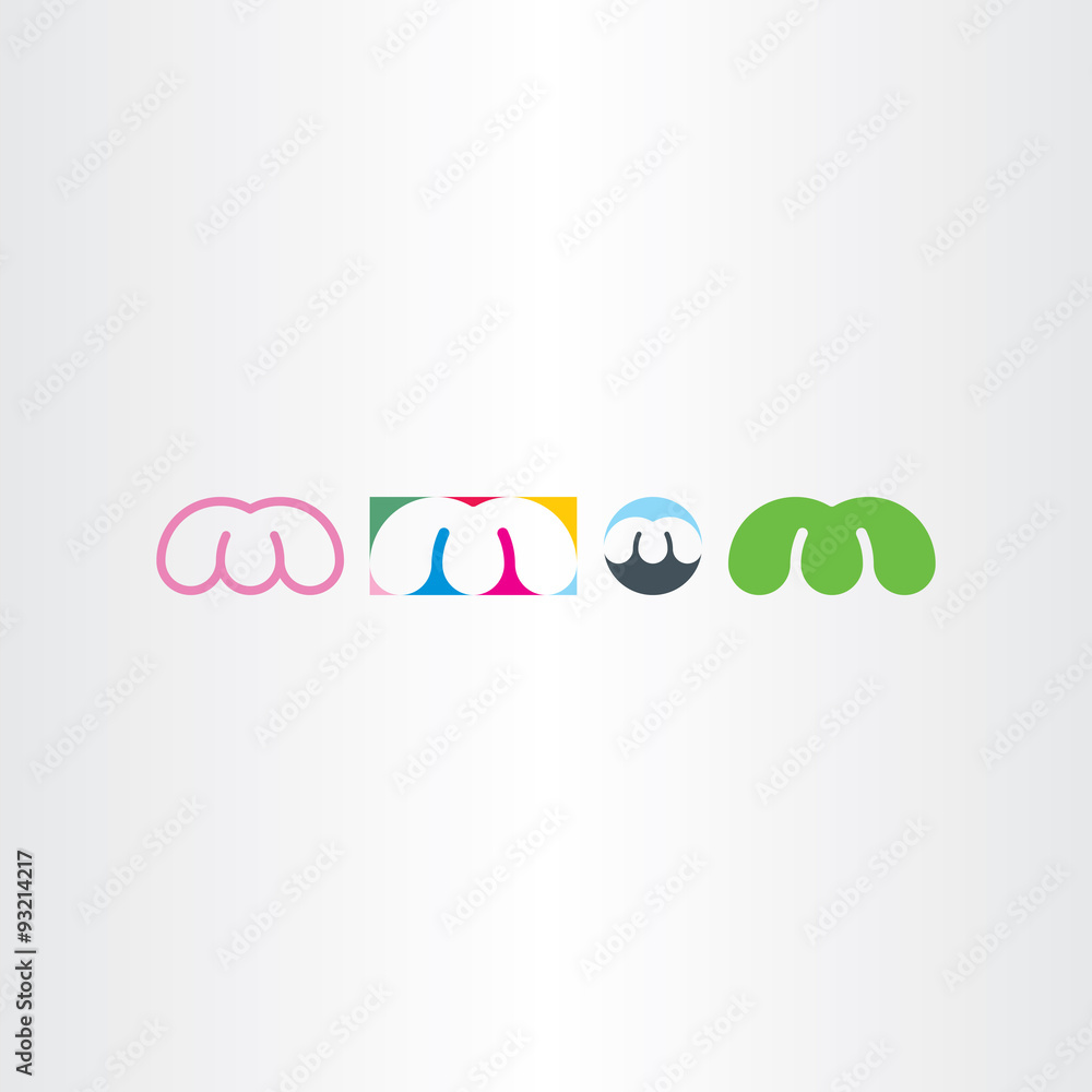 letter m logo design set vector icons letter m logo design set vector icons