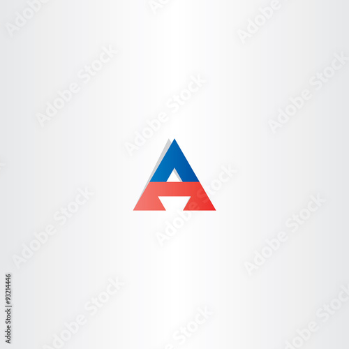 Free Download red blue letter a triangle logotype symbol - GFXLoad