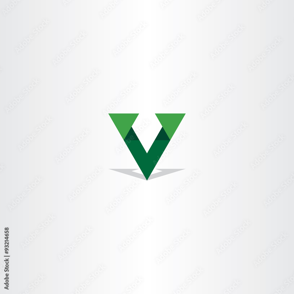 triangle green letter v logo icon triangle green letter v logo icon