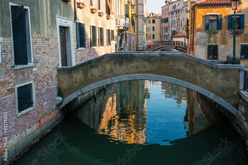  Bridges on the canal of Venice, Italy. © sola_sola