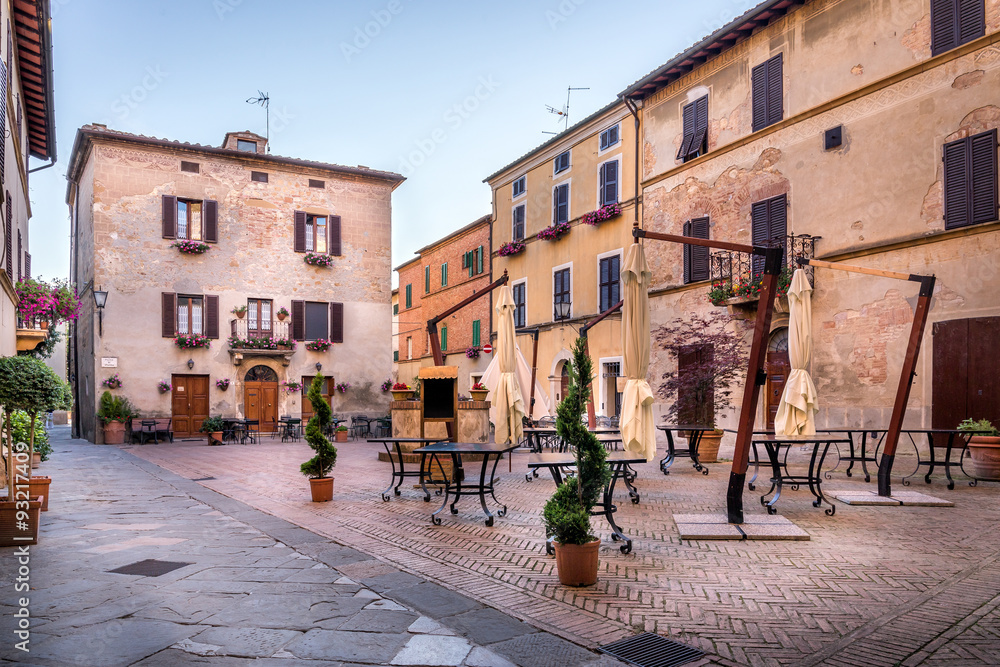 Architecture of Pienza, Italy