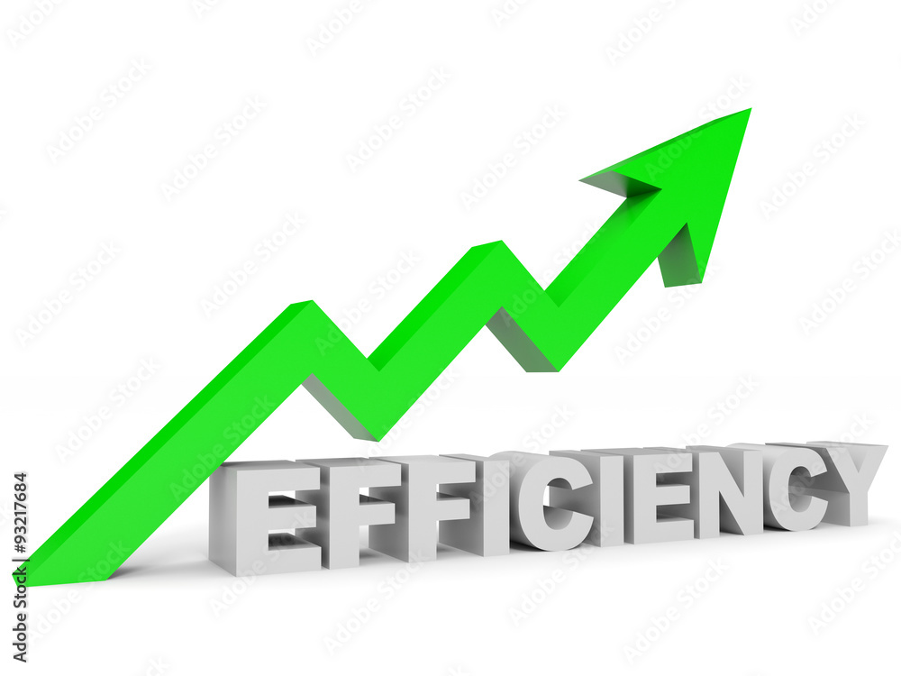Graph up efficiency arrow. Graph up efficiency arrow.