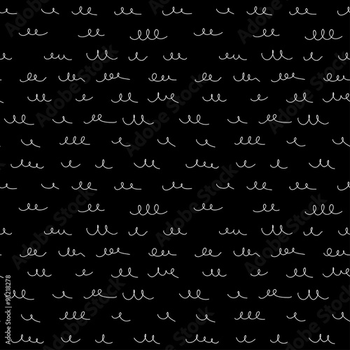 vector seamless pattern witch sketch texture