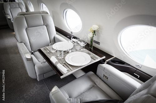Luxury interior aircraft business aviation