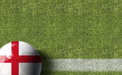 England Ball in a Soccer field