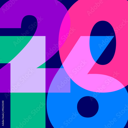 Numeral 2016 in vector