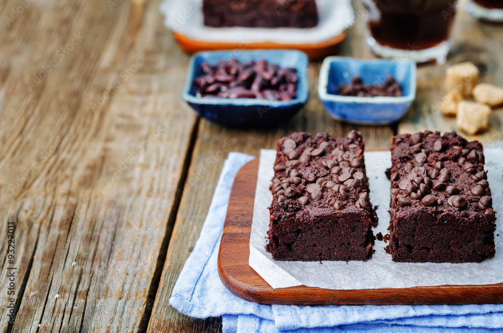 red beans chocolate chips brownie red beans chocolate chips brownie