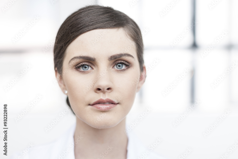 Portrait of young woman with brown hair Portrait of young woman with brown hair