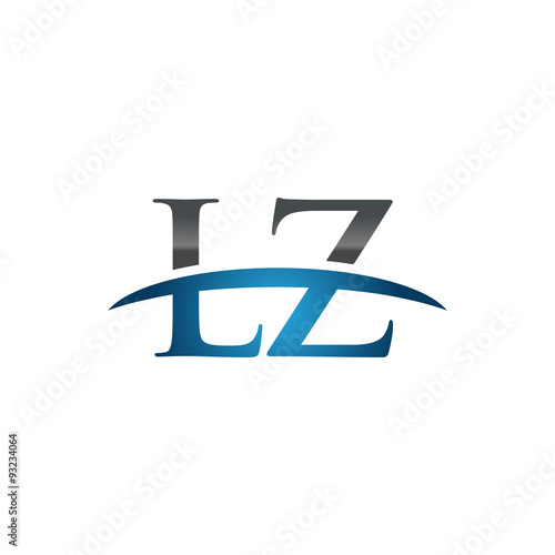 LZ initial company swoosh logo blue photo