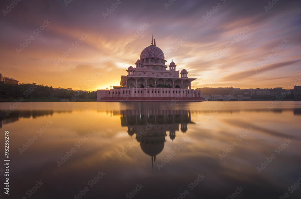 Putrajaya Mosque motion sky