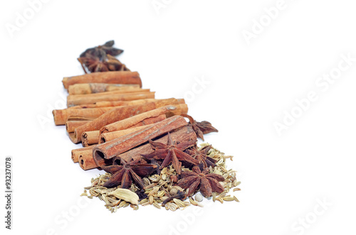 Wallpaper Mural Various spices on a white background Torontodigital.ca