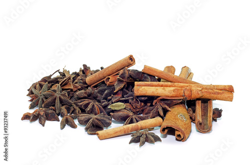 Wallpaper Mural Various spices on a white background Torontodigital.ca