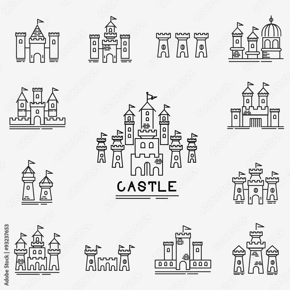 Fototapeta premium Castle Vector icon