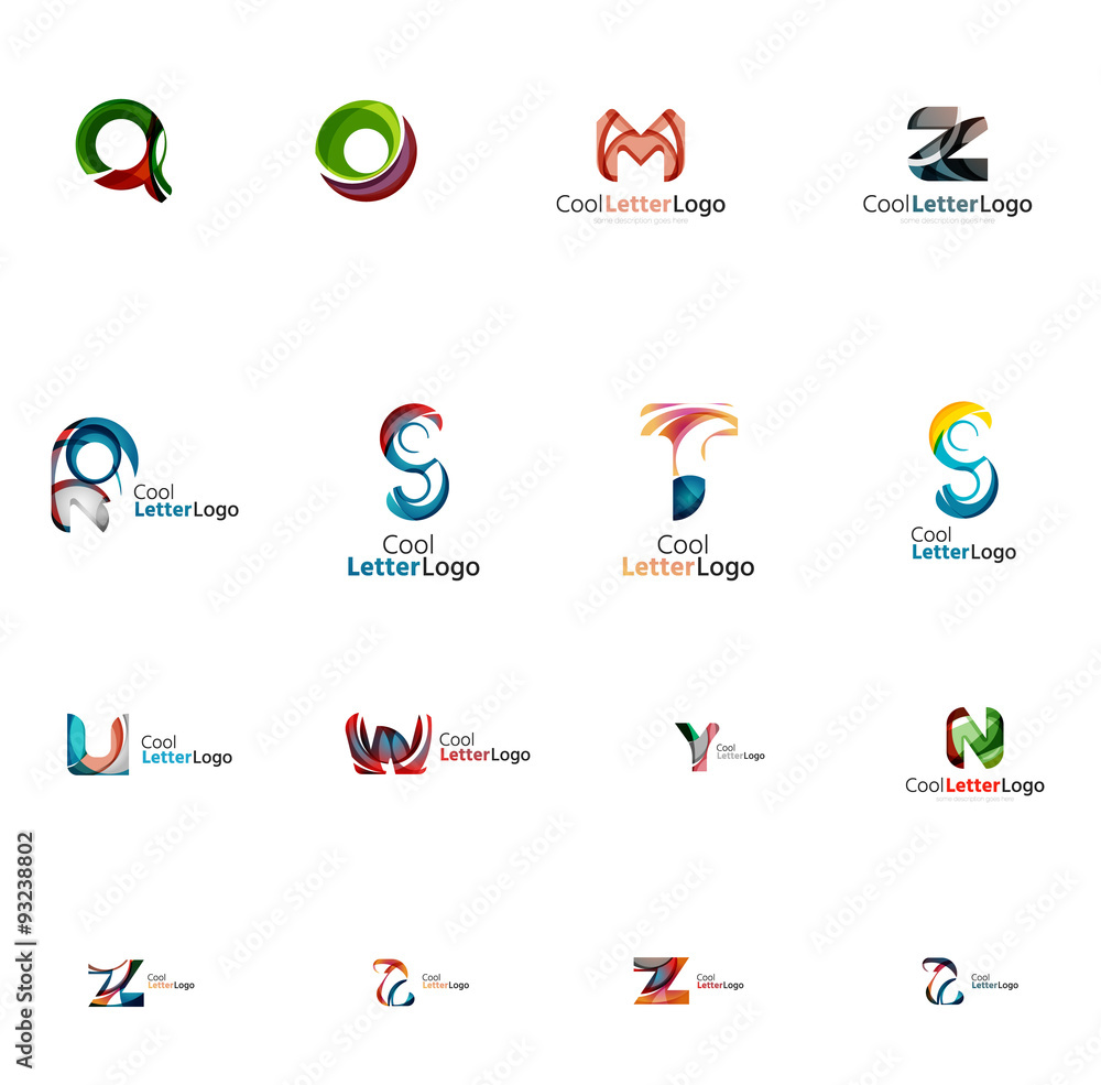 Set of universal company logo ideas, business icon collection Set of universal company logo ideas, business icon collection