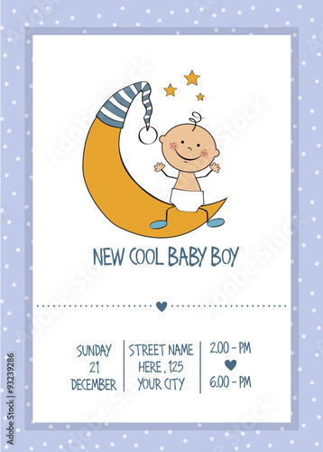 baby boy shower card