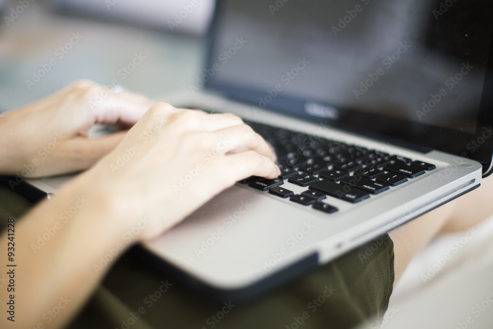Young woman with laptop 