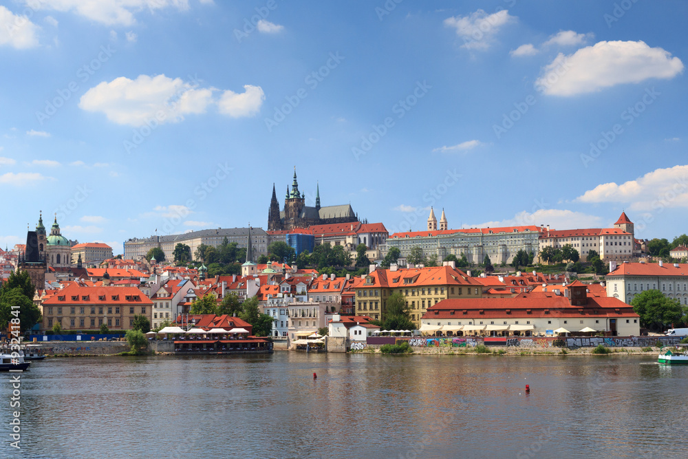 View towards Prague Castle and Mala Strana (Lesser Town)