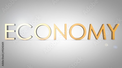 Economy word 3D animation