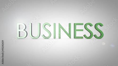Business word 3D animation