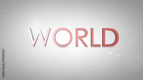 World word 3D animation