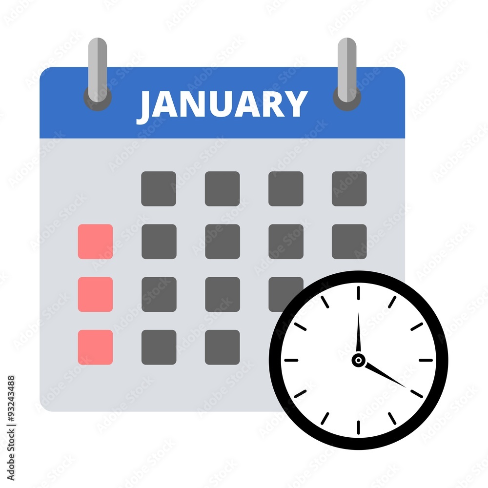 Calendar icon January, Meeting Deadlines icon Calendar icon January, Meeting Deadlines icon
