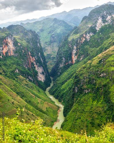 Nho Que River Valley, Dong Van, Ha Giang. The river splits as long 24km winding mountain. This is also the symbol of Ha Giang province, Vietnam photo