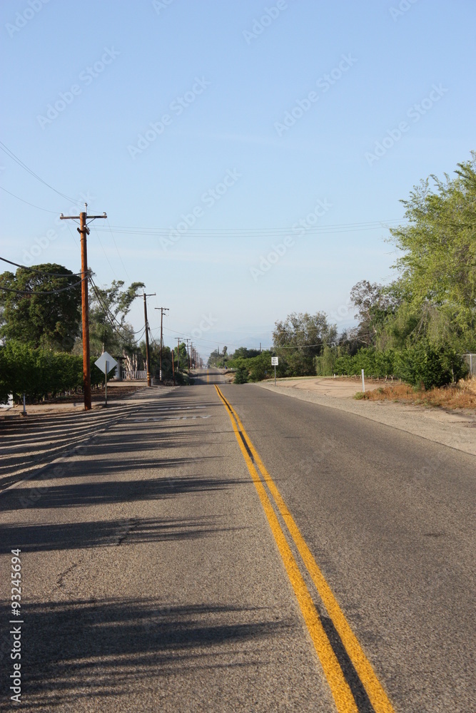 Country road through California, USA