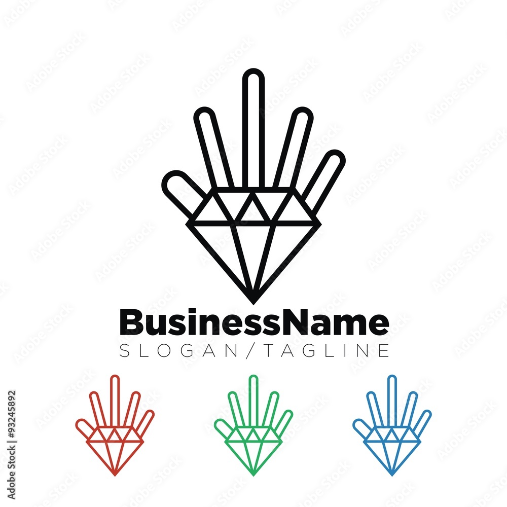 Obraz premium hands vector logo icon