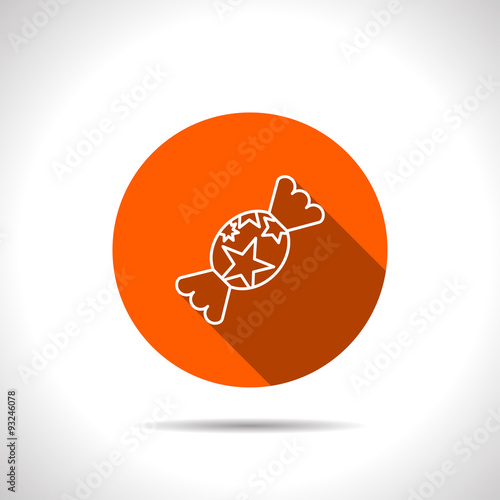 Candy with stars icon