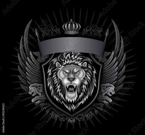 Fototapeta Naklejka Na Ścianę i Meble -  Wild Lion Insignia