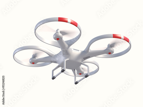 Flying drone 3d illustration