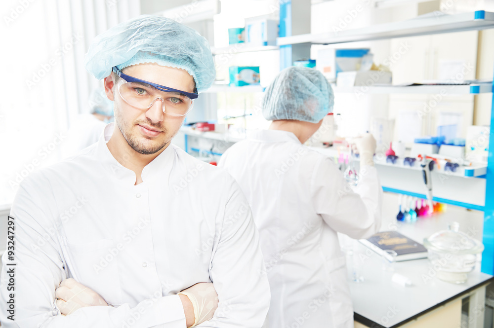 Chemist researchers workers in laboratory Chemist researchers workers in laboratory