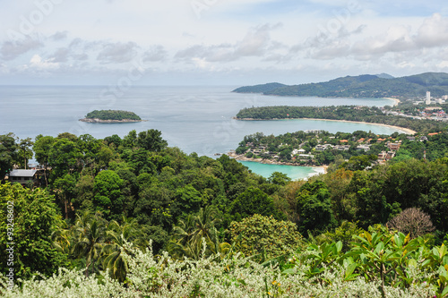 Blue sea with blue sky and white cloud, Phuket thailand