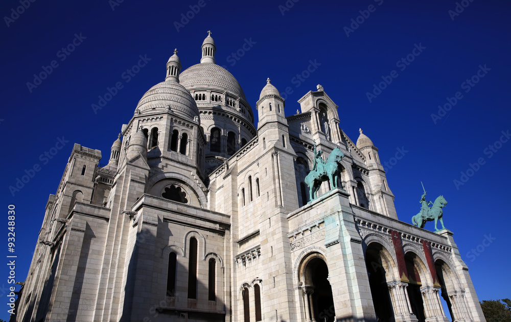 Sacre Coeur Basilica on Montmartre, Paris, France.
