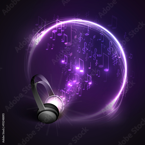 music background headphones