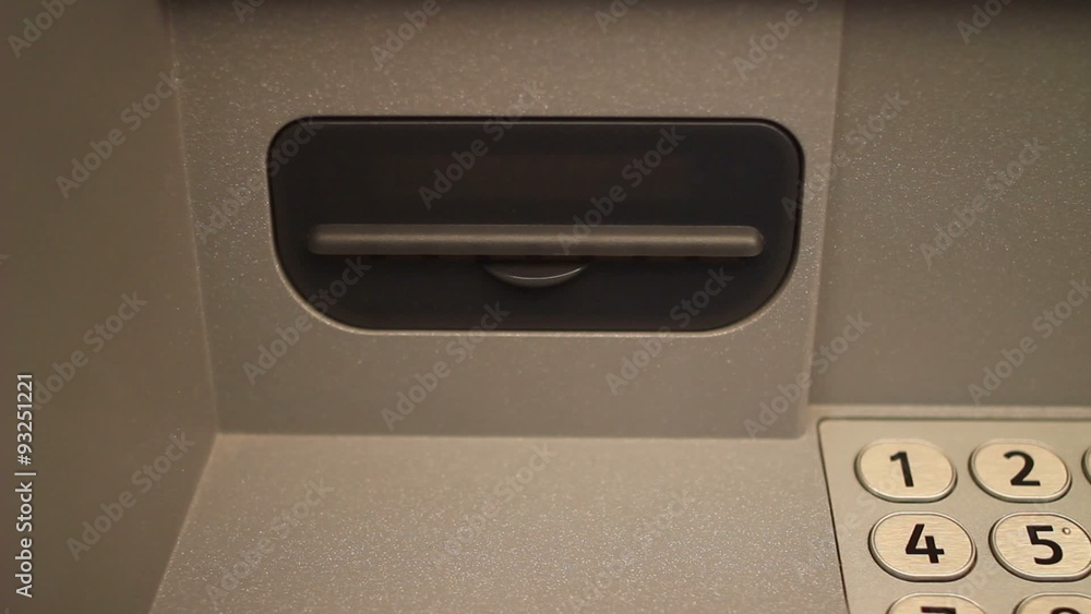 Atm machine hand taking receipt Atm machine hand taking receipt