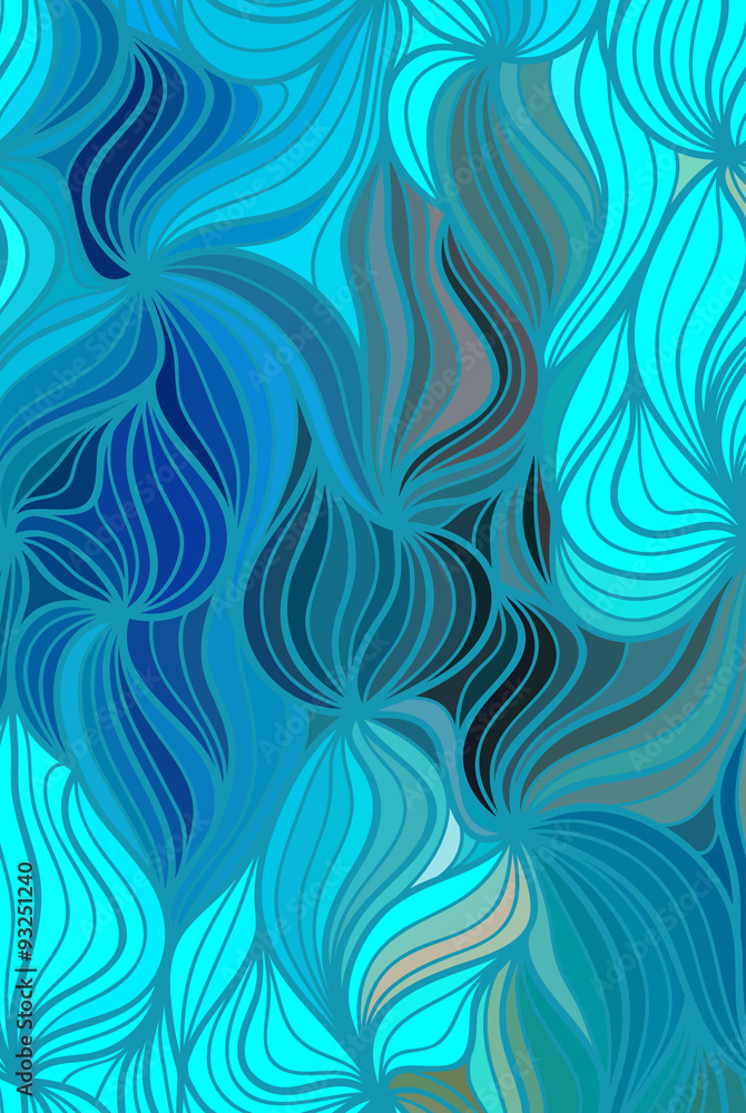 Vector seamless wave background of doodle drawn lines Vector seamless wave background of doodle drawn lines
