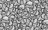 Vector seamless wave background of doodle drawn lines