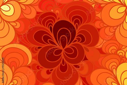 Vector floral background of drawn lines