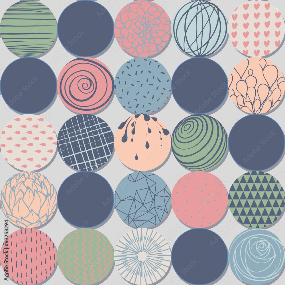 seamless texture with a pattern drawn by hand, circles seamless texture with a pattern drawn by hand, circles